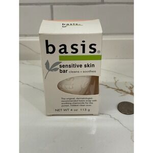 Basis Sensitive Skin Bar Soap‎ Cleansing Soothing 4 oz/113 g New